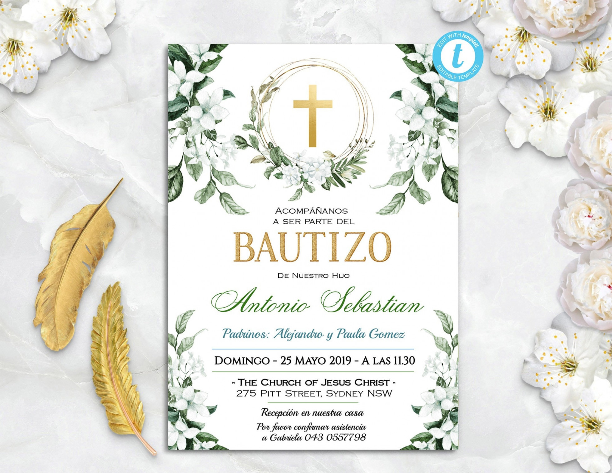 Bautizo Invitation Bautizo Niño Invitacione De bautizo Niña - Etsy