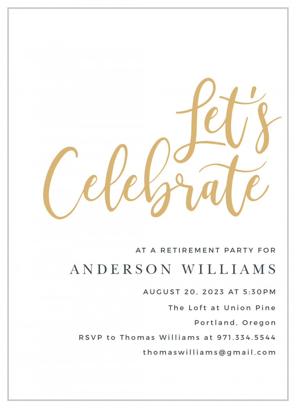 Celebrate Life Retirement Invitations