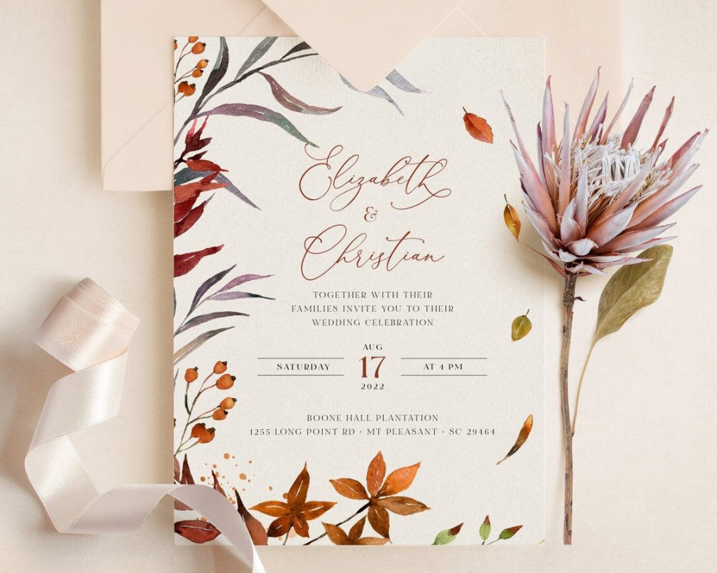 Fall Wedding Invitations You Can Shop Online