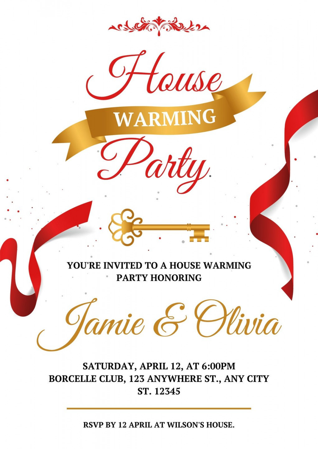 Free, custom printable housewarming invitation templates  Canva