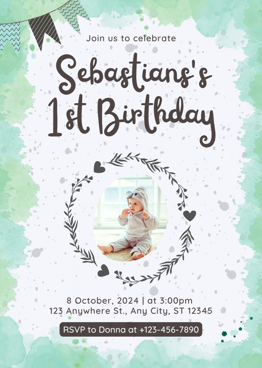 Free, printable, customizable st birthday invitation templates