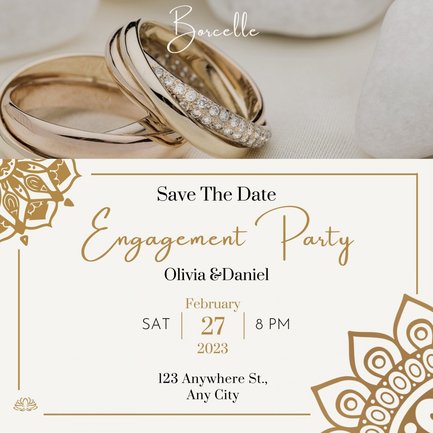 Free printable engagement party invitation templates  Canva