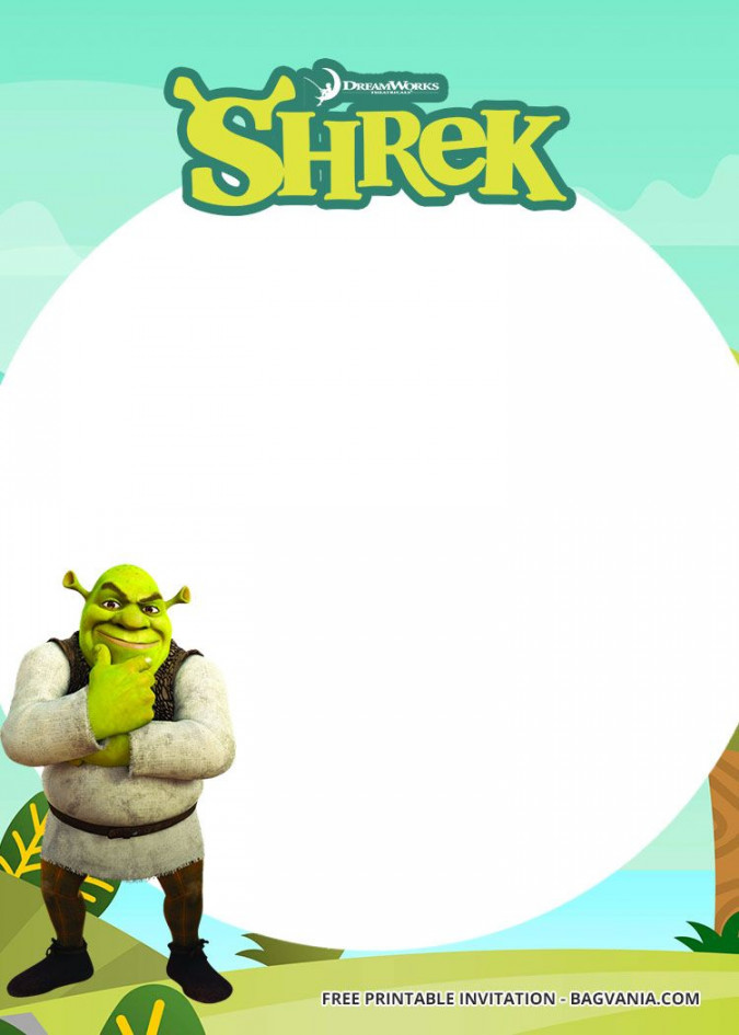 FREE Printable Shrek Invitation Templates  Shrek, Free printable