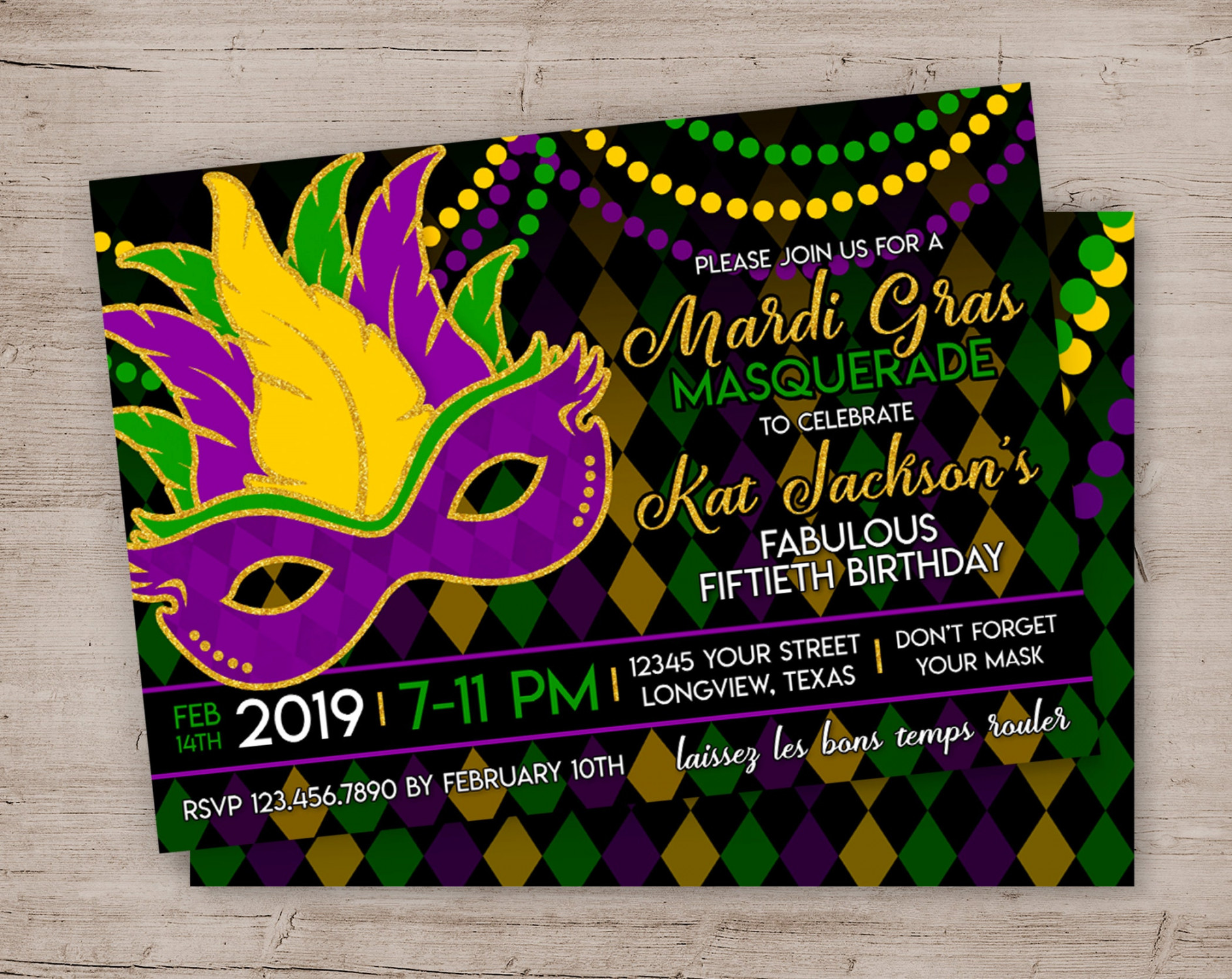 Mardi Gras Maskerade Party Einladungen DIY U Print - Etsy