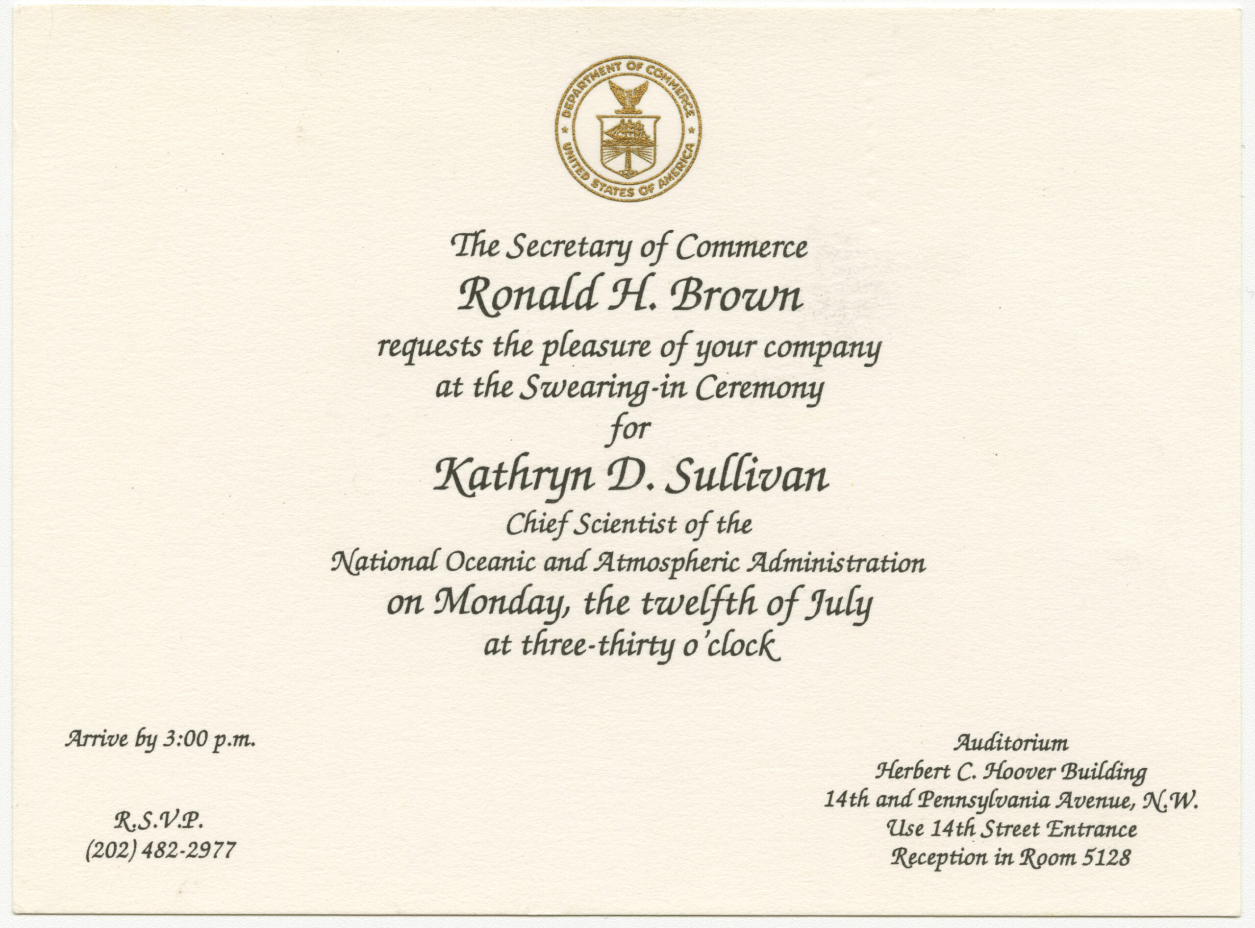 Swearing in Invitation