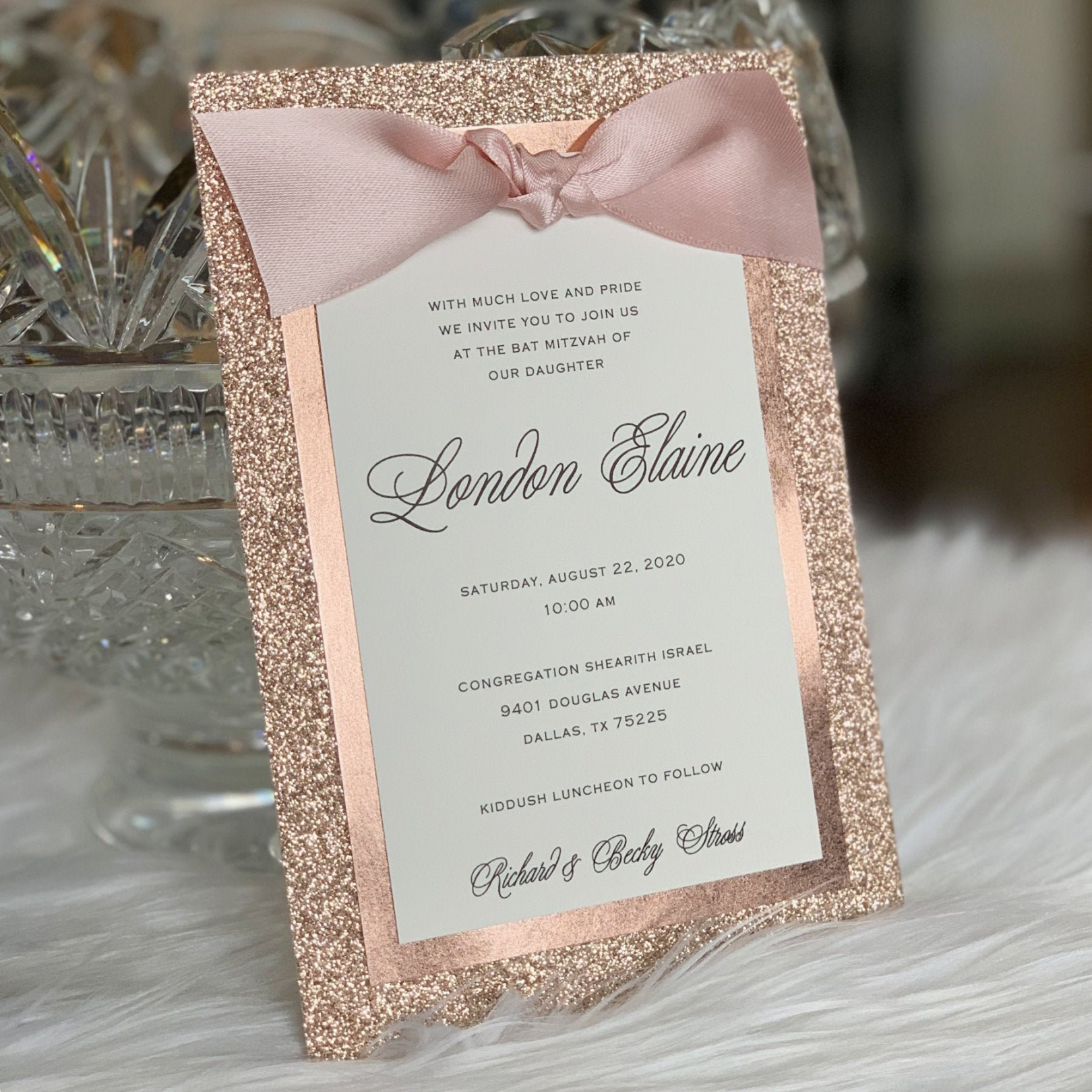 Sweet  Invitation Rose Gold Sweet  Invitation Elegant - Etsy