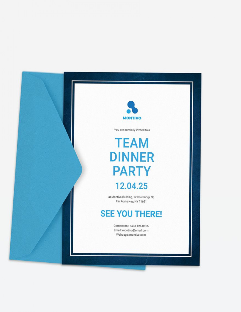 Team Dinner Party Invitation Template - Download in Word