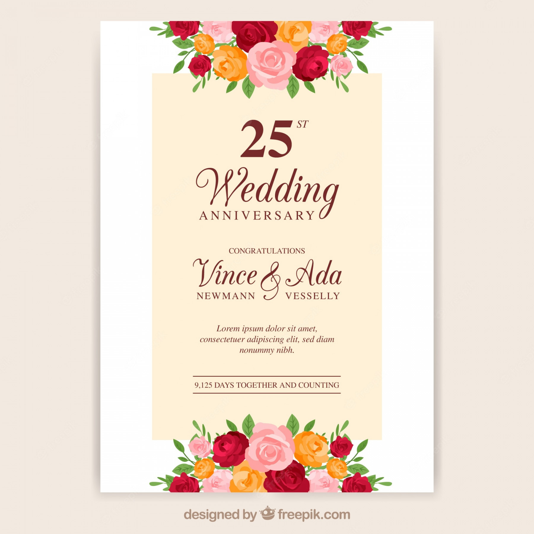 th Wedding Anniversary Invitation Images - Free Download on Freepik