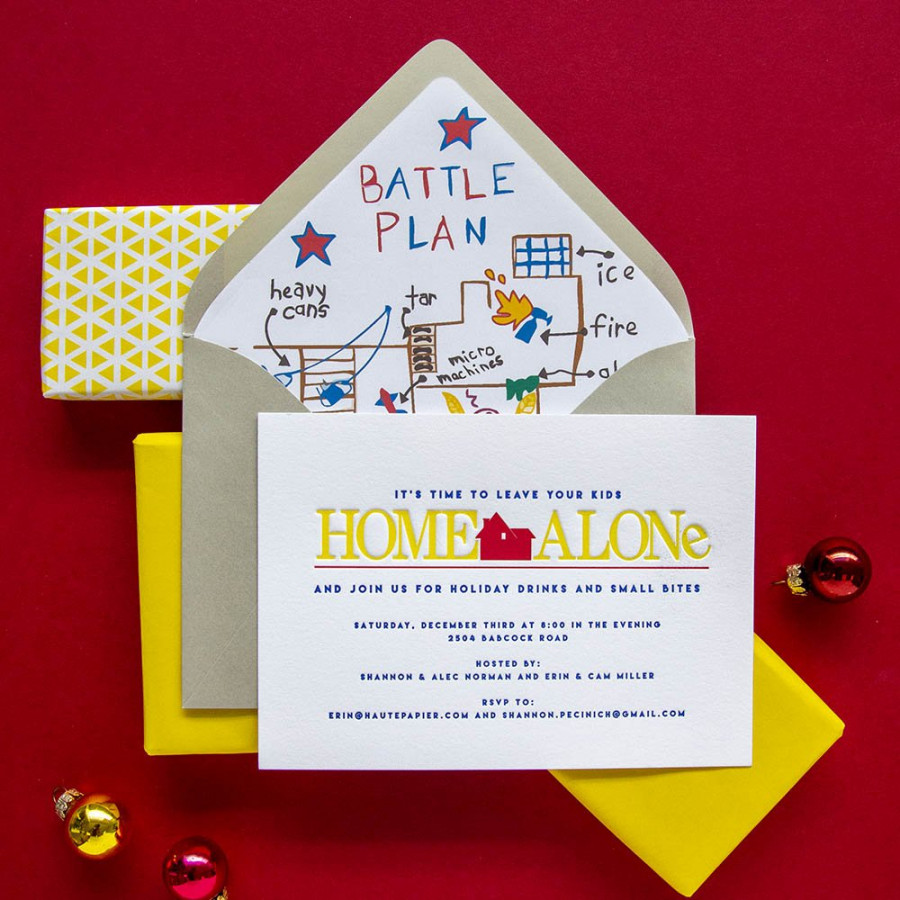 The Home Alone Holiday Party Invitation — Haute Papier