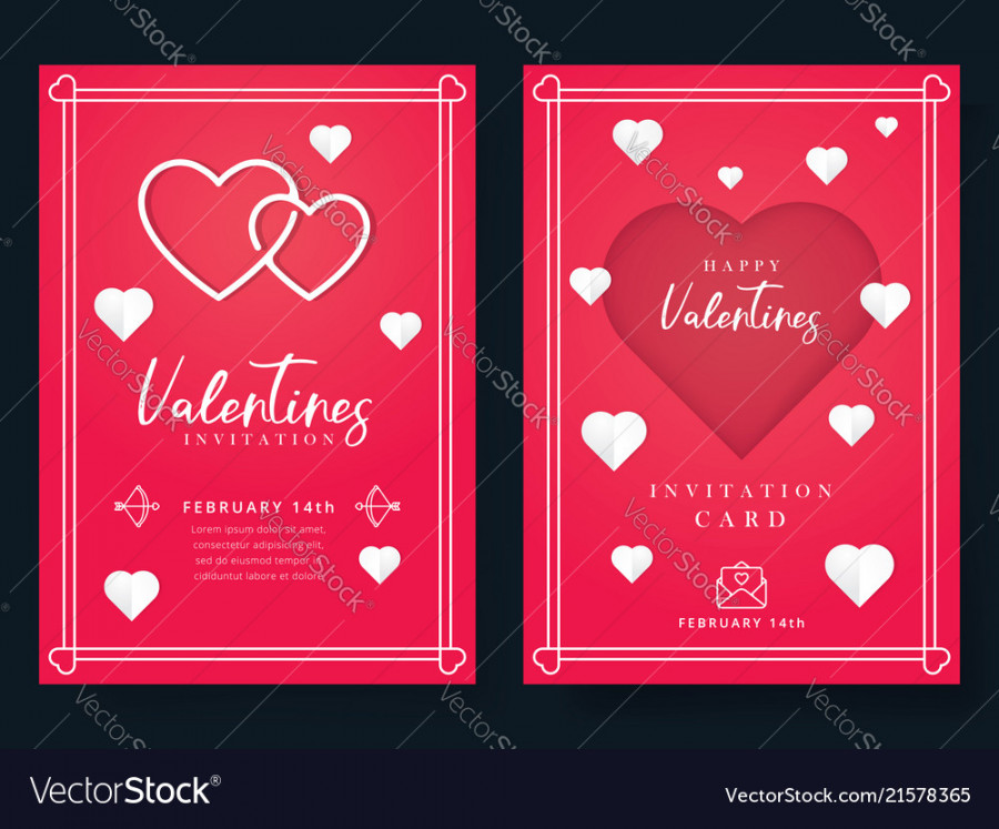 Valentines day or wedding invitation Royalty Free Vector