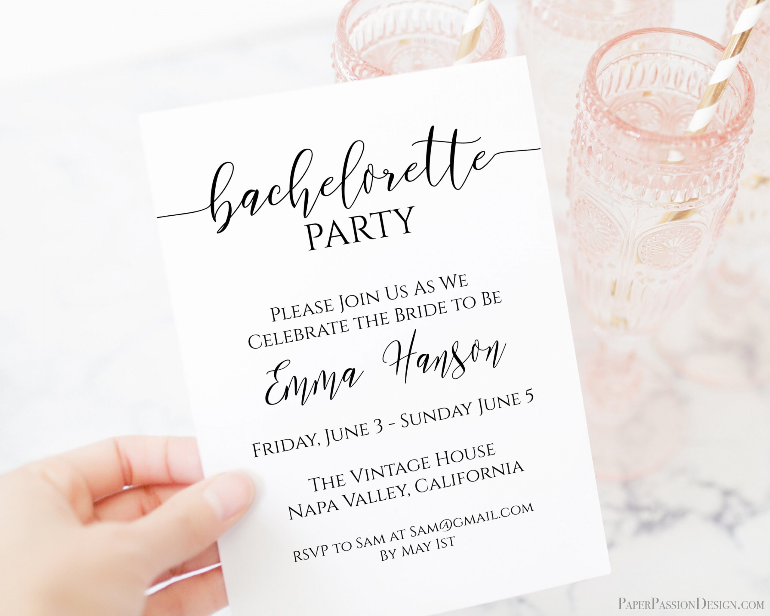 Bachelorette Party Invite Hen Party Invitation Bridal - Etsy