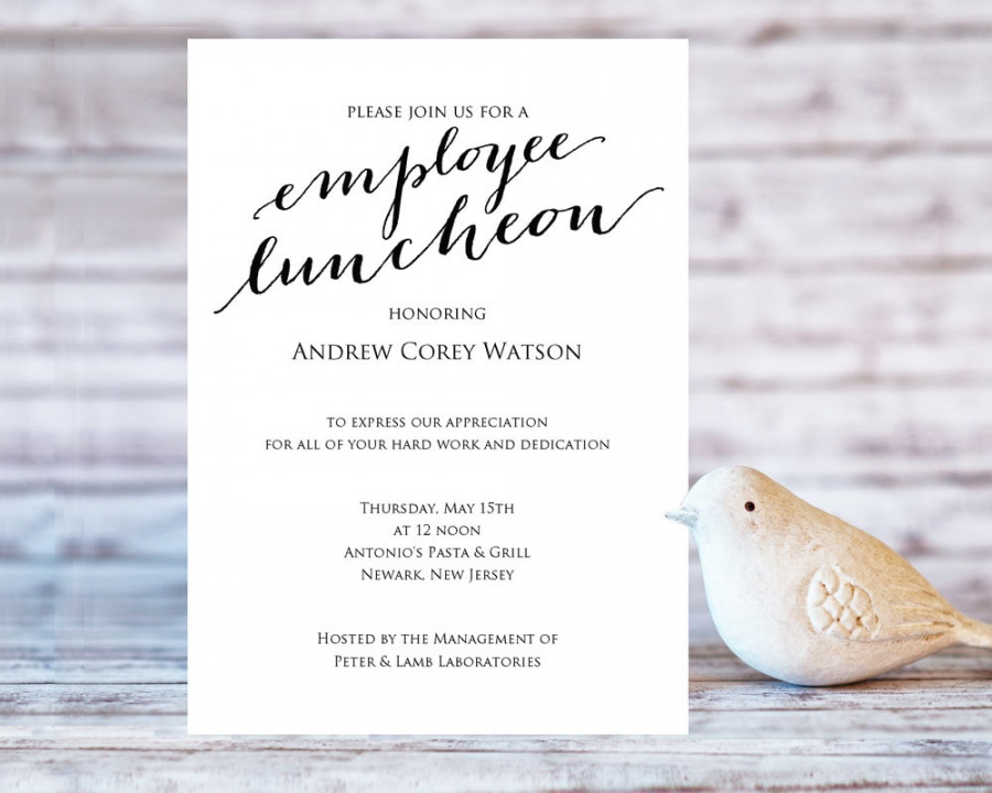 Employee Luncheon Invitation Lunch Invitation Lunch Invite - Etsy