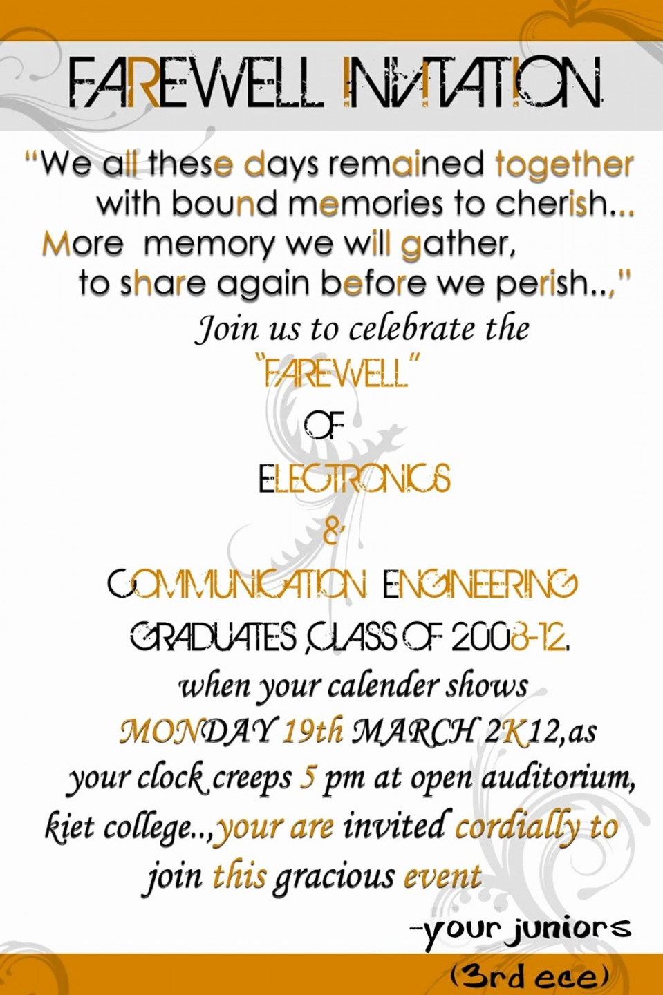 Farewell Party Invitation Wording Elegant Luncheon Invitation