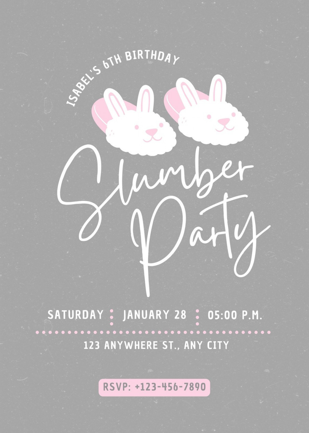 Free printable, customizable sleepover invitation templates  Canva