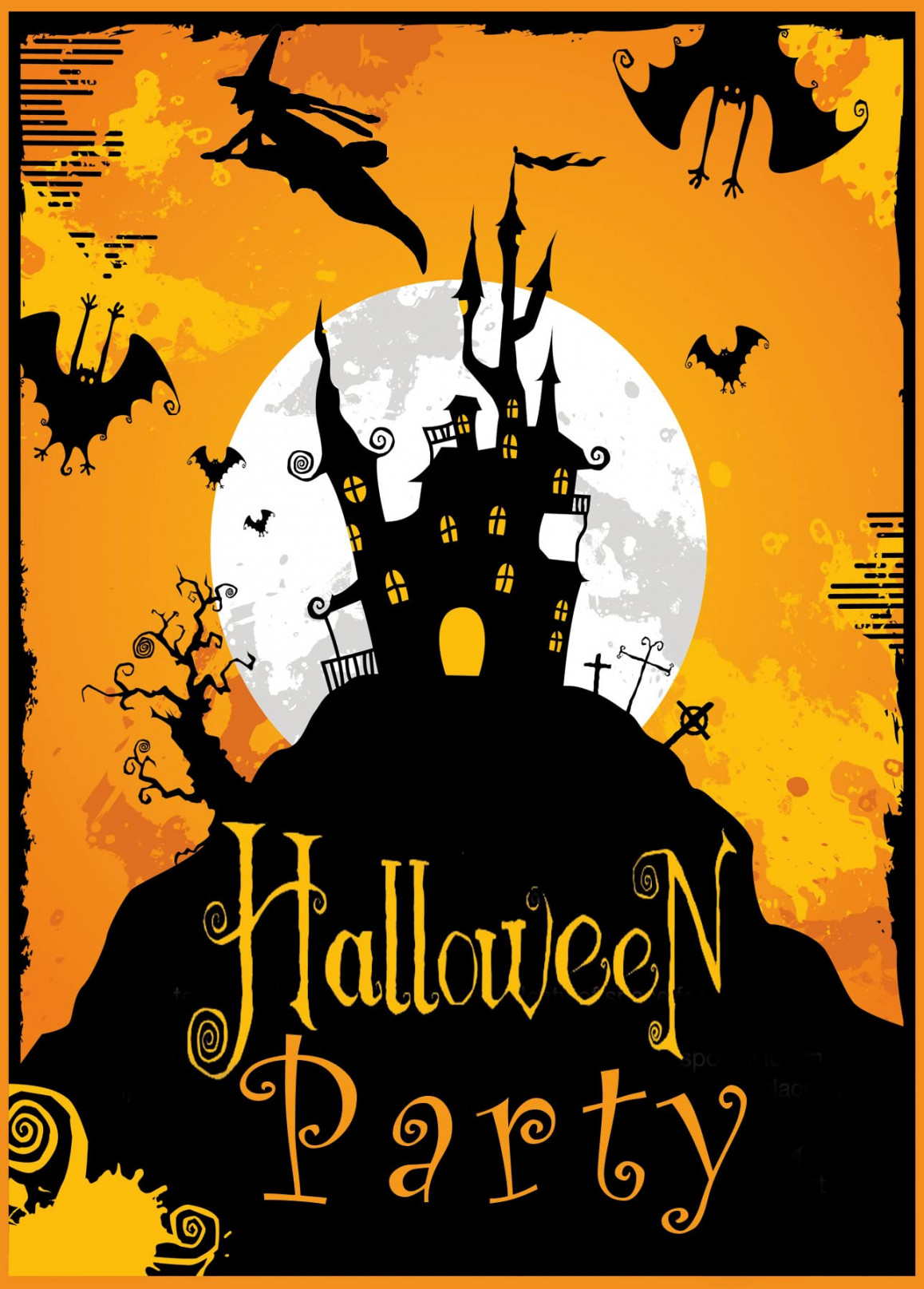 Halloween Invitation Halloween Party Invitation Cards Children Adults Party  Children