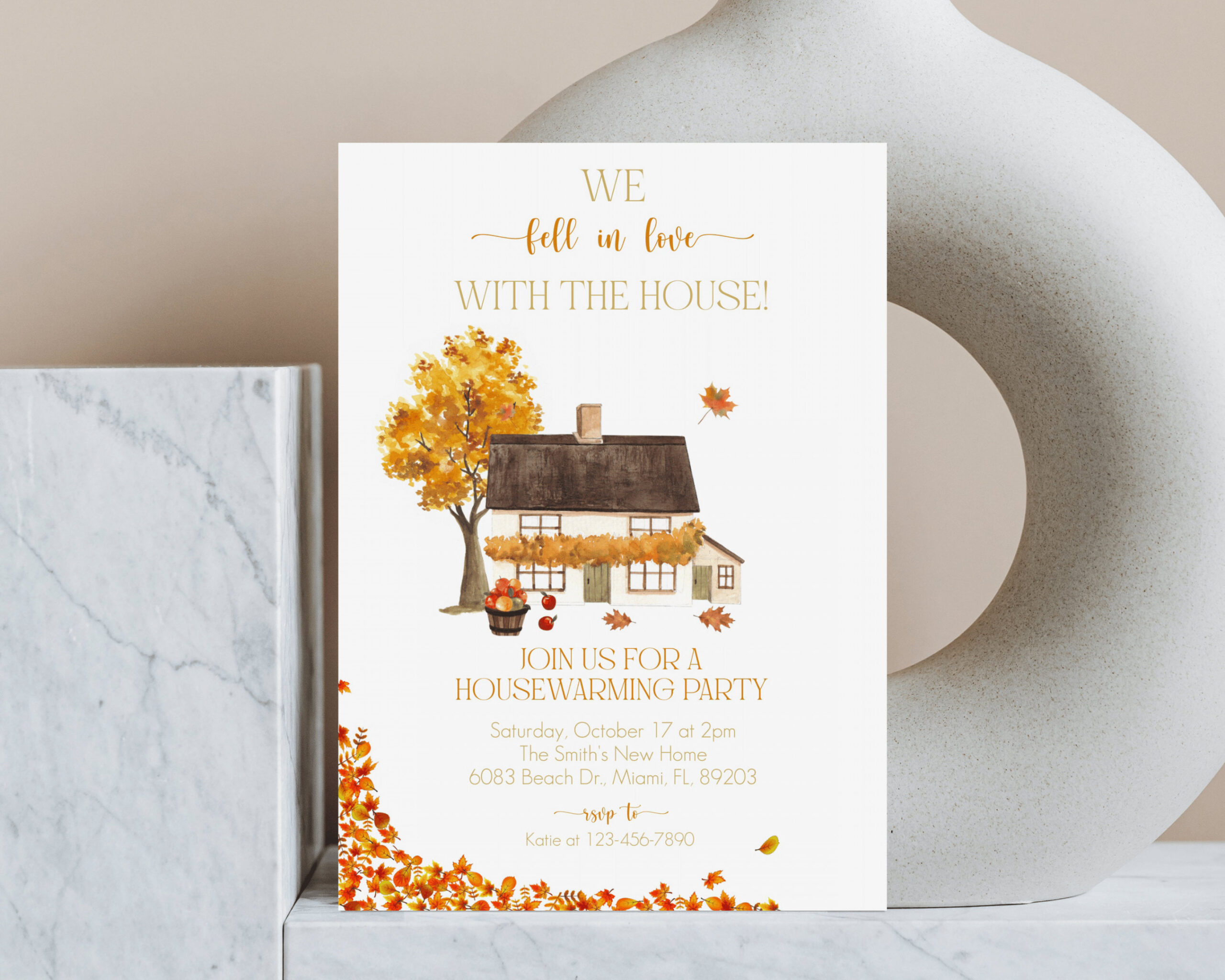 Housewarming Party Invitation Template Fall Housewarming - Etsy UK