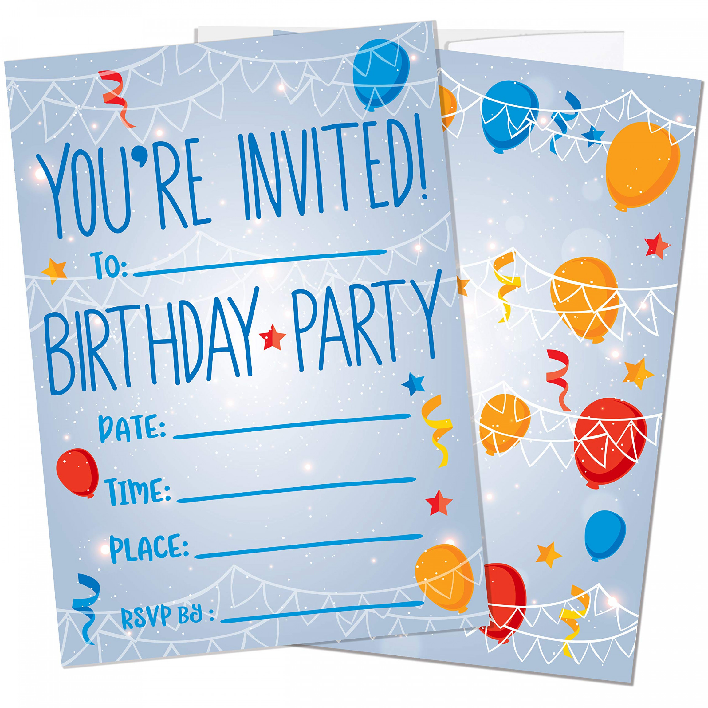 Party Invitations for Boys, Girls, Kids   Invite Cards with