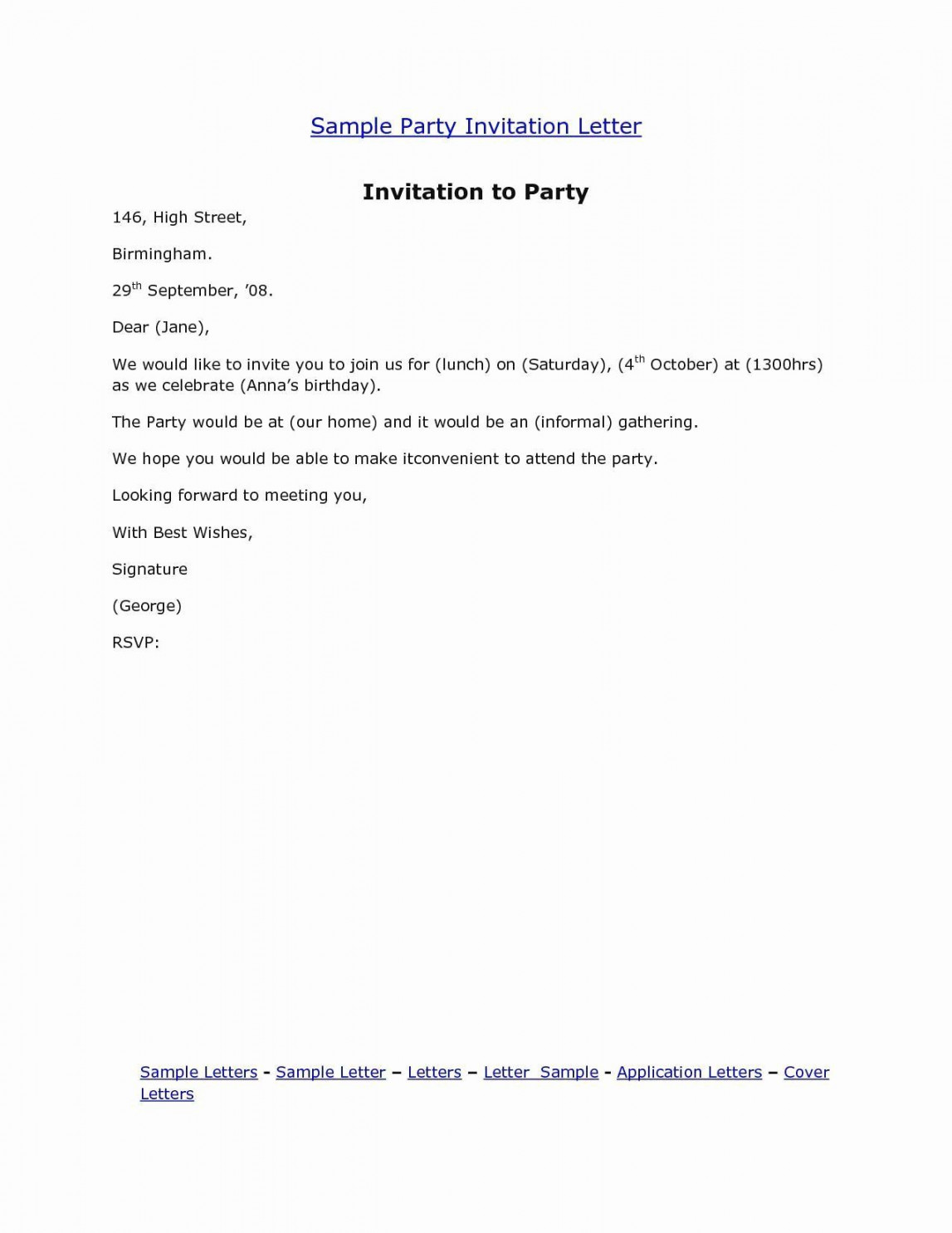 Pin on Examples Party Invitation Templates