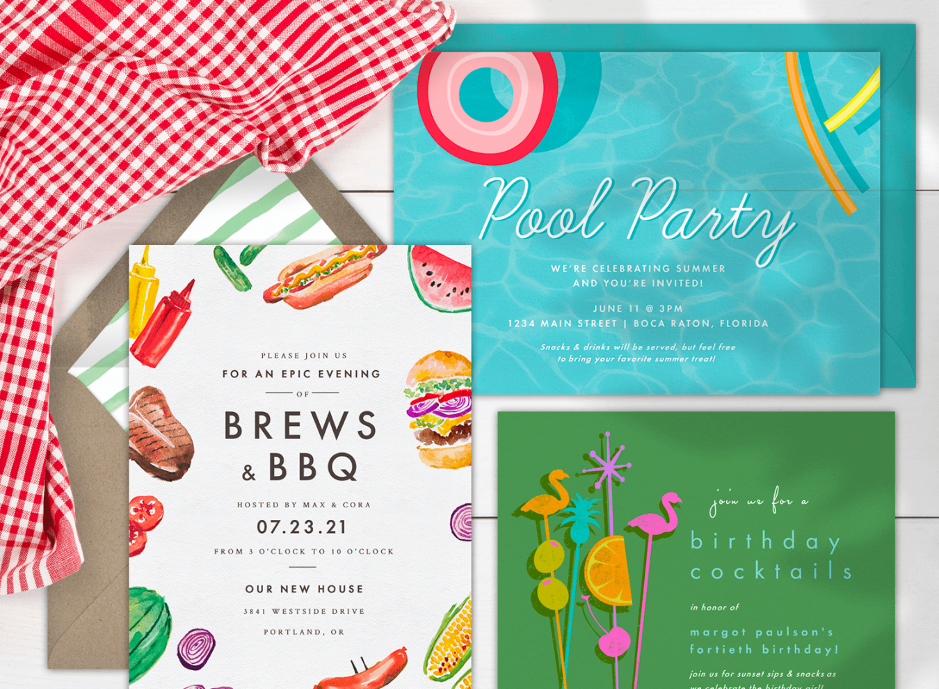 Summertime Party Invitations + Theme and Wording Ideas