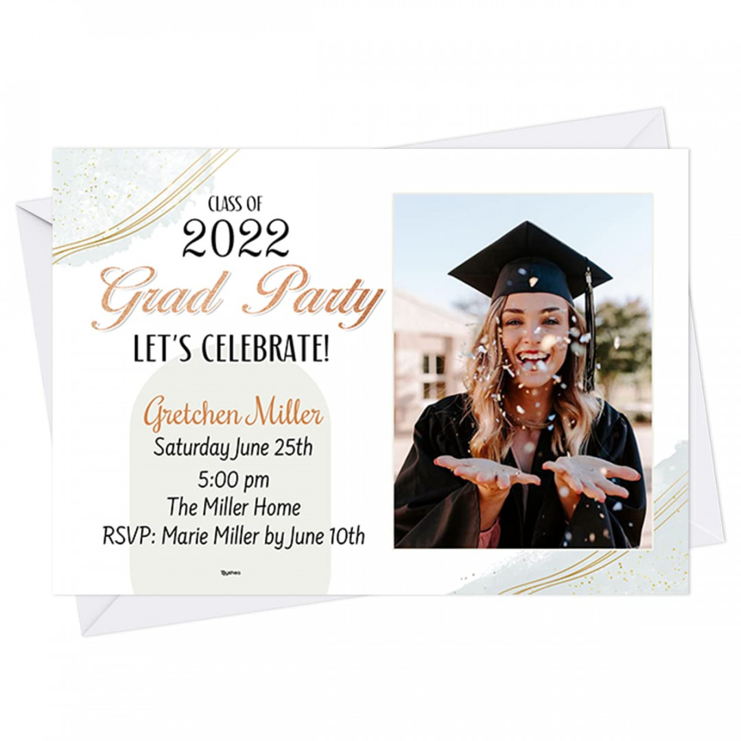 Toyshea Graduation Invitations Card Class of  Graduation Party  Celebrate Postcard x with White Envelope Personalized Greeting Card Grad  Congrats