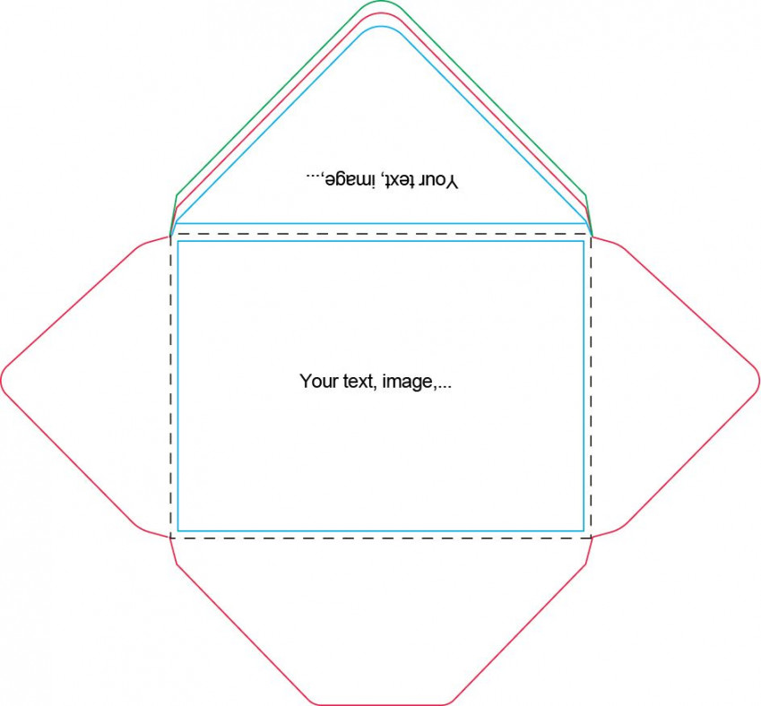 a envelope template  A envelope liner template, Envelope liner