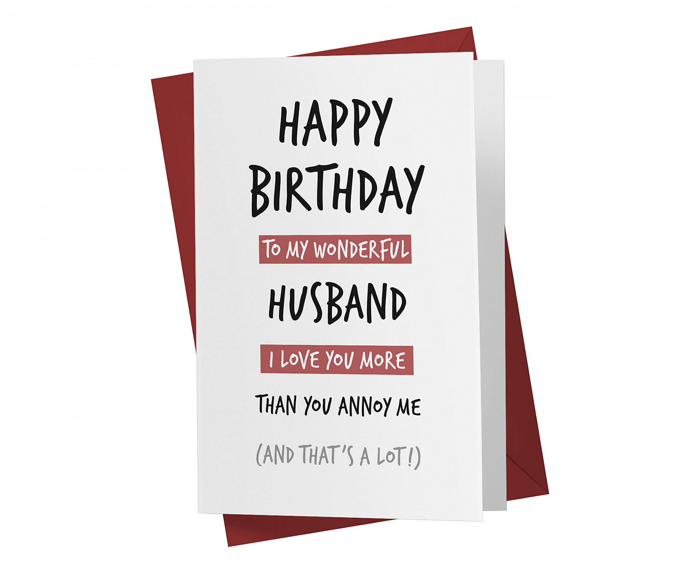 Amazon.com : Karto Funny Birthday Card for Husband, Large