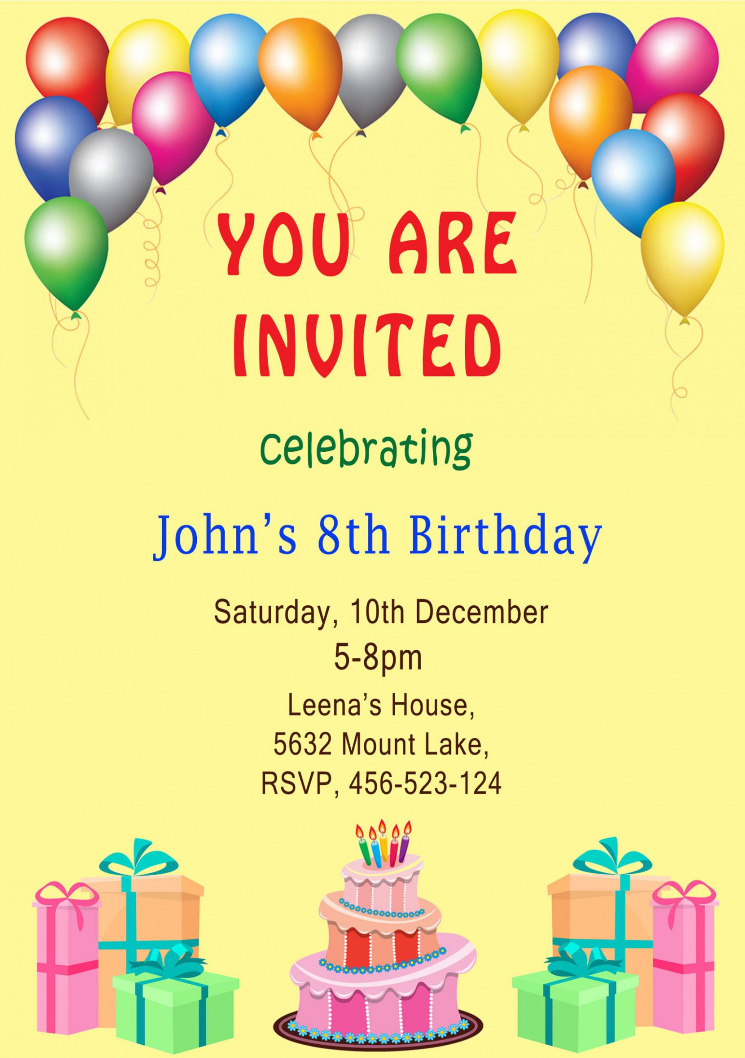 Awesome Create Invitation Card Birthday  Invitation card