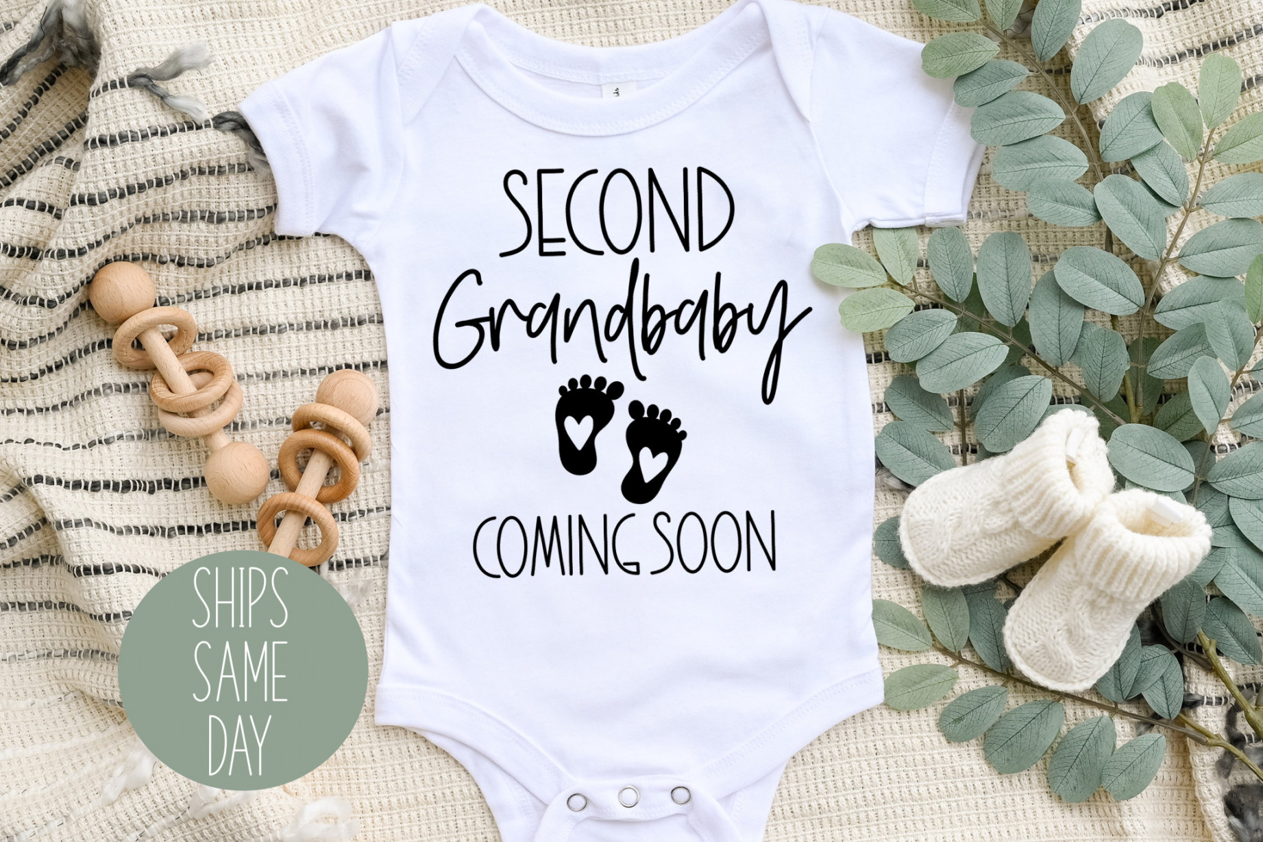 Baby Announcement Onesie® to Grandparents Second Grandbaby - Etsy