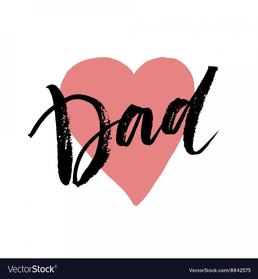 Best dad lettering fathers day greeting card Vector Image