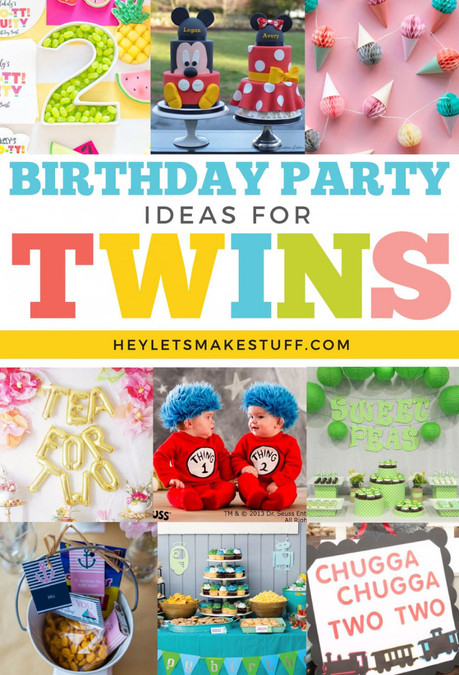 Birthday Party Ideas for Twins!  Twin birthday parties, Twin