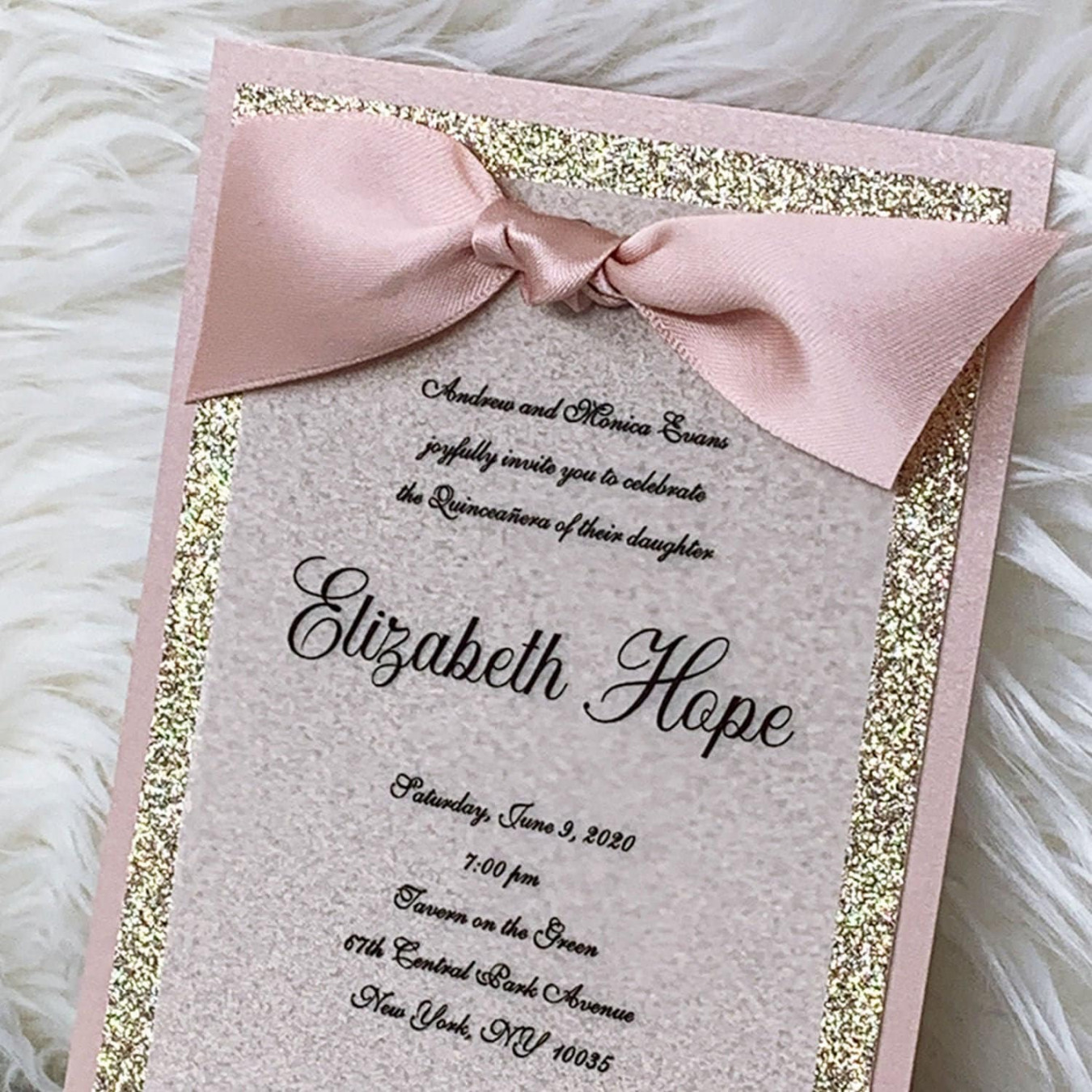 Blush Quinceanera Invitation Rose Gold Quinceanera Invitation - Etsy