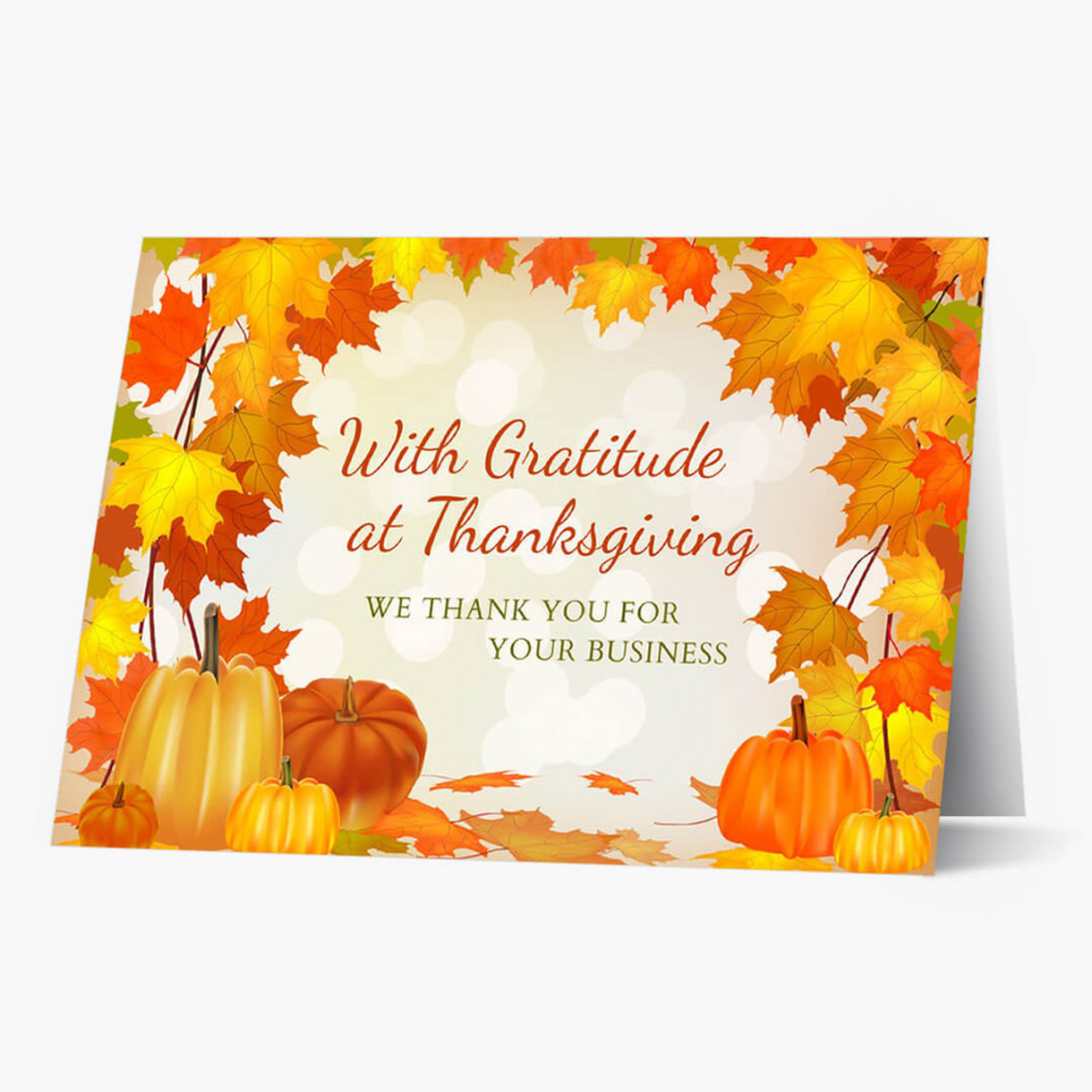 Business Gratitude Thanksgiving Cards