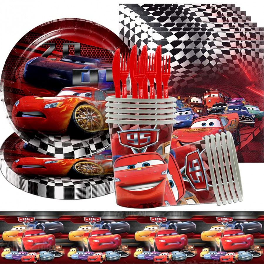 Cars Kit Party Table, Cars Kit Party,  Pieces Cars Birthday Party Set,  Cars Birthday Tableware Kit, Plates Cups for  Children Birthday Gift,