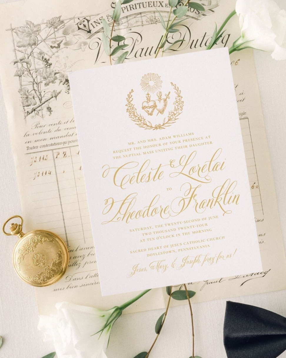 Catholic Wedding Invitations Sacred Heart of Jesus & - Etsy