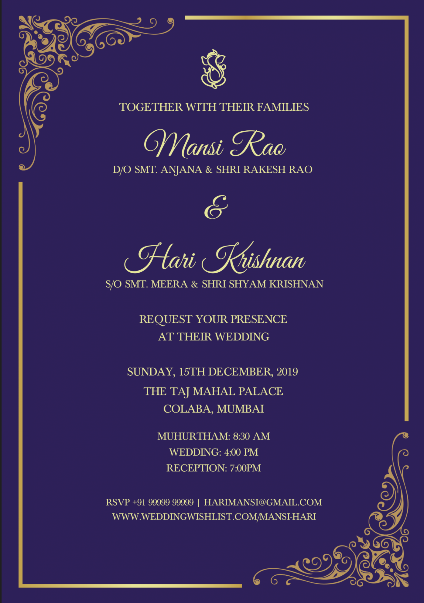 Create Wedding Invitation Card Online Free  Wedding invitation