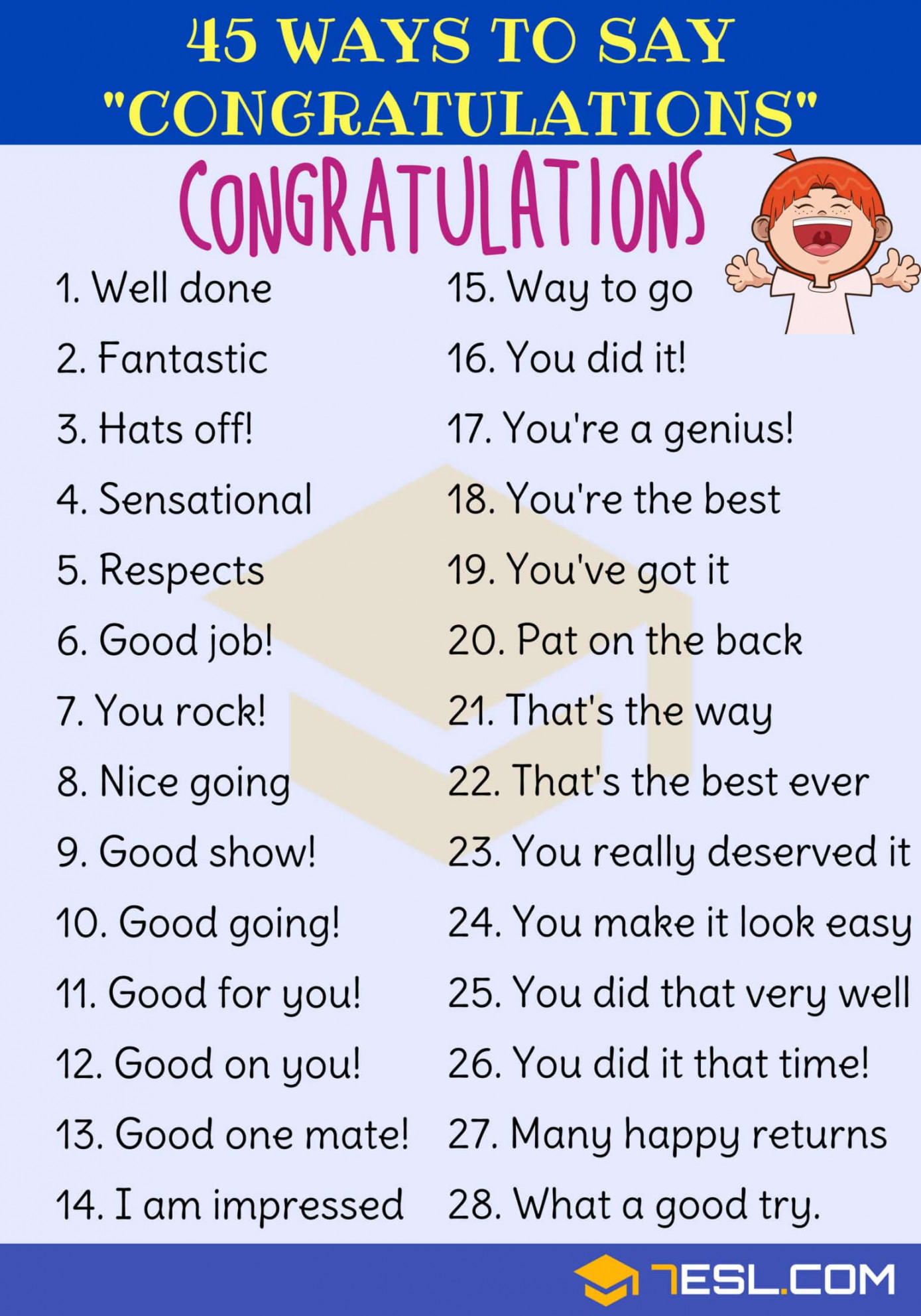 Delightful Ways to say CONGRATULATIONS in English - Fluent Land