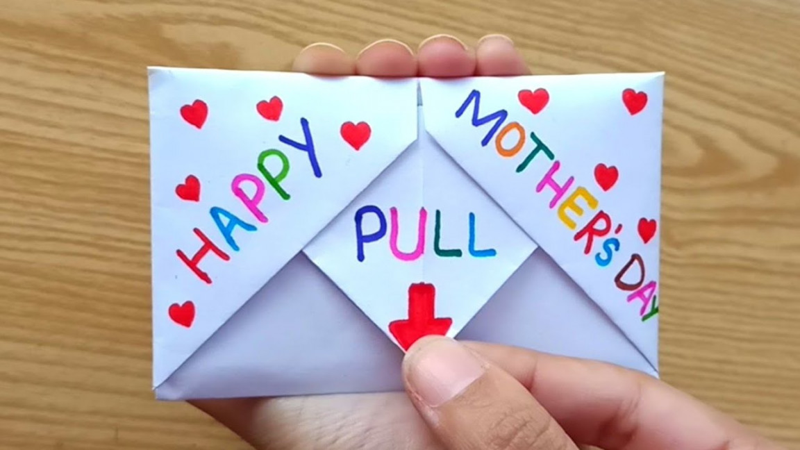 DIY - SURPRISE MESSAGE CARD FOR MOTHER