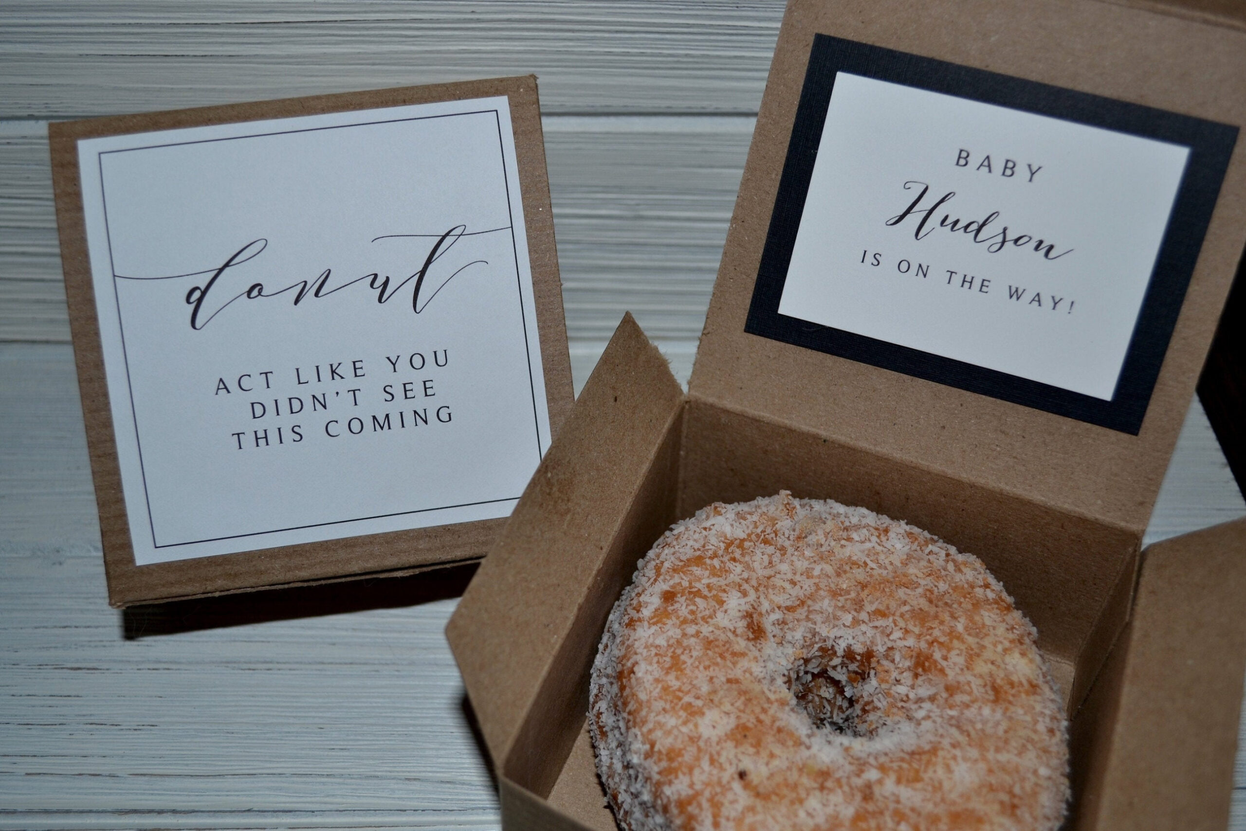 Donut Baby Announcement Baby Announcement Gift Husband Baby - Etsy