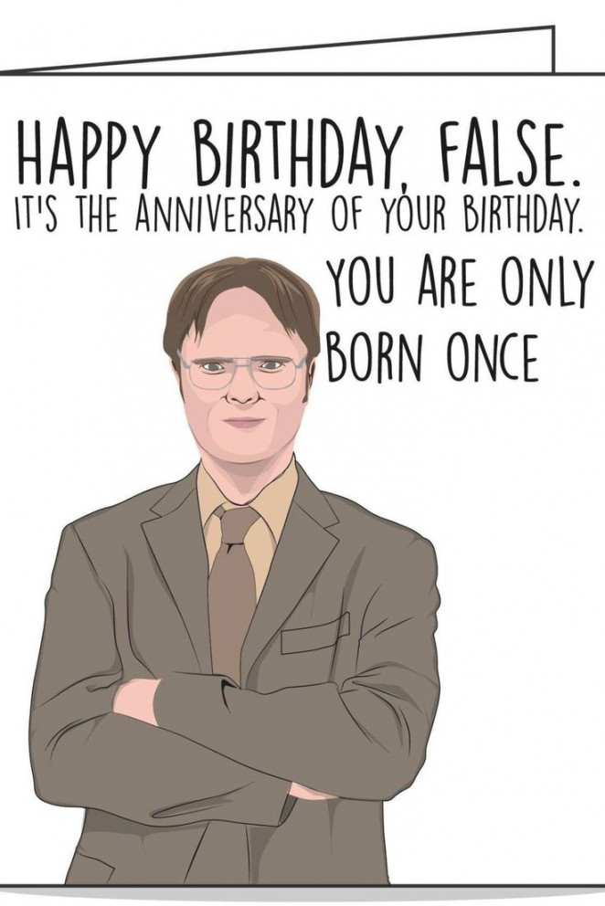 Dwight Schrute Funny Birthday Card