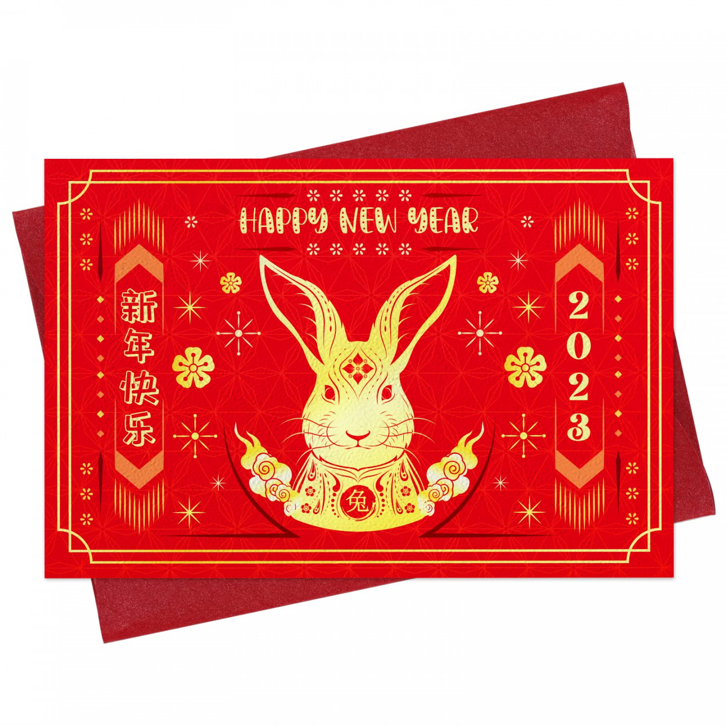 FaCraft Happy Chinese New Year Card  Year of The Rabbit Greeting Cards  with Envelope,Happy ChineSee more FaCraft Happy Chinese New Year Card