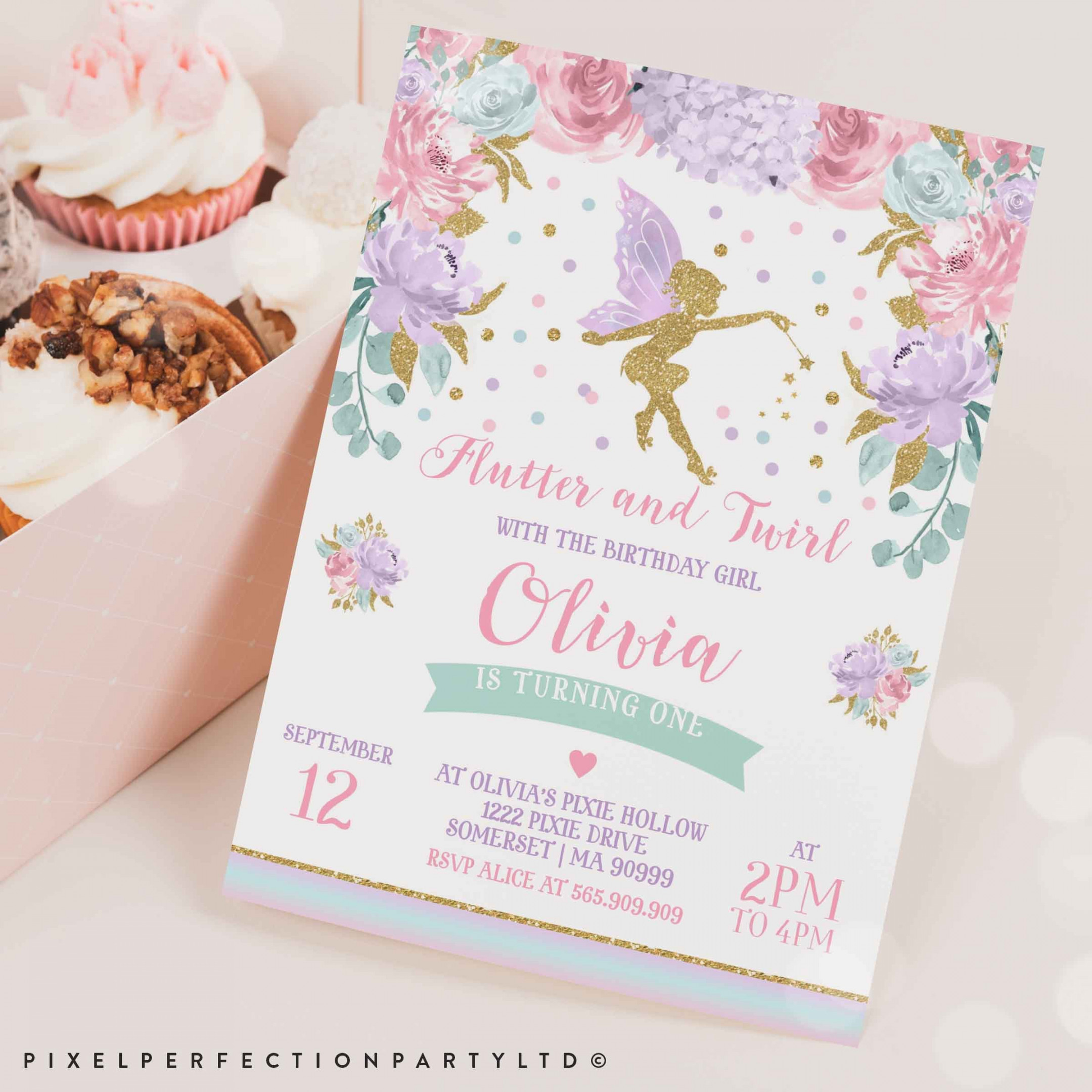 Fairy Invitation Fairy Birthday Invitation Whimsical Enchanted