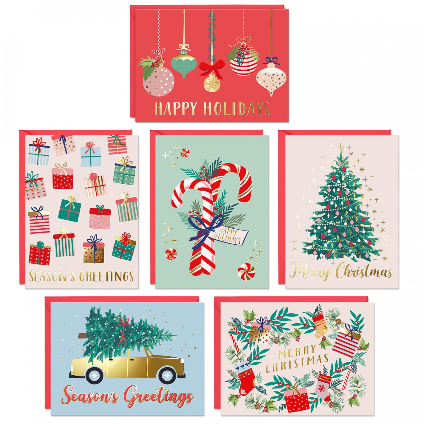 Foil Christmas Cards - Multi-Colour () : Amazon