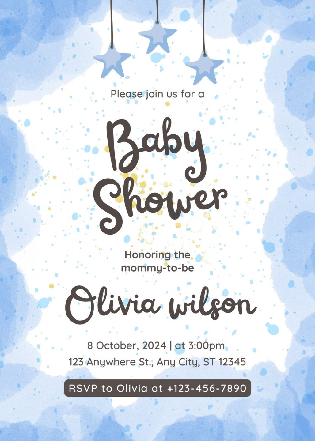 Free and customizable baby shower templates