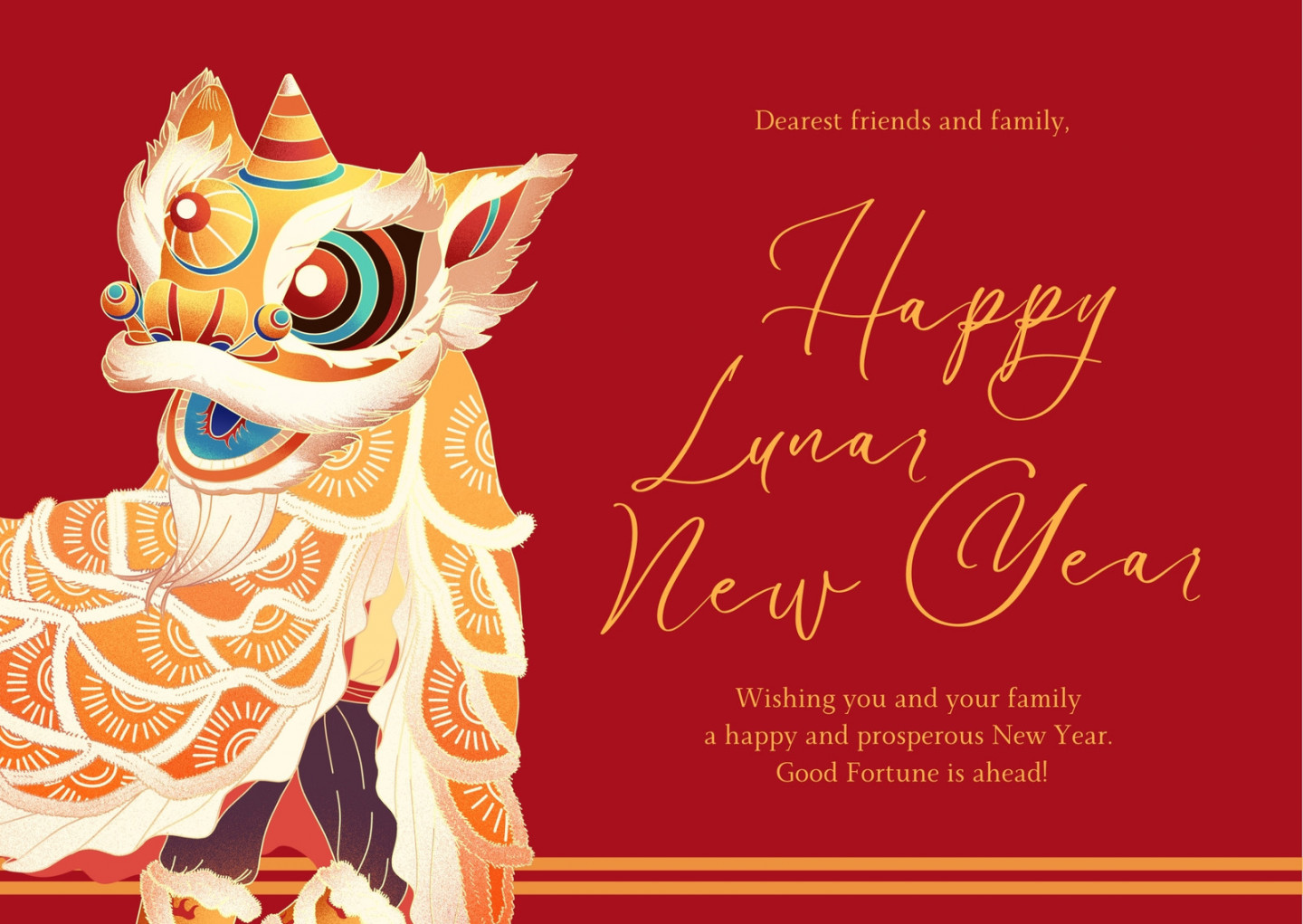 Free custom printable Chinese New Year card templates  Canva