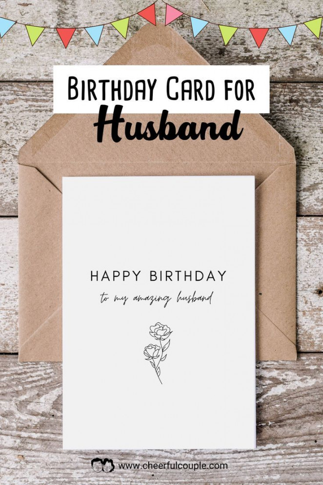 Free Printable Birthday Card for Your Amazing Husband  Happy