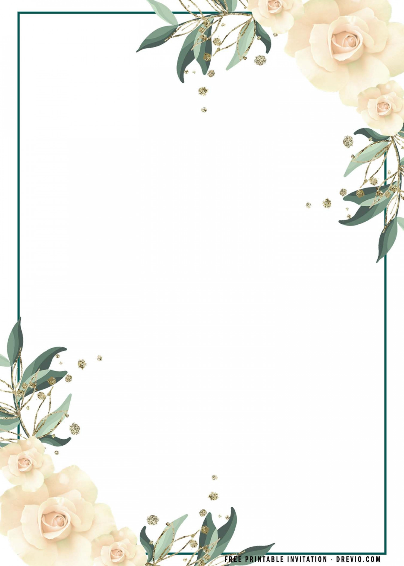 FREE Printable) – Boho Flower Invitation Templates  Floral