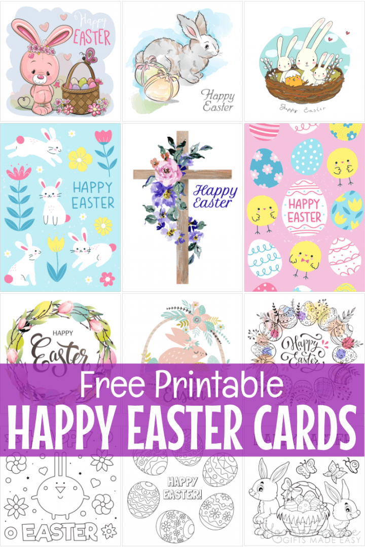 Free Printable Easter Cards  Easter Card Templates