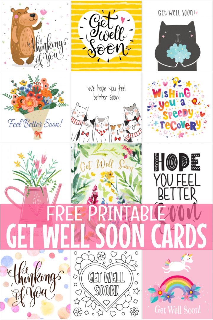 Free Printable Get Well Soon Cards