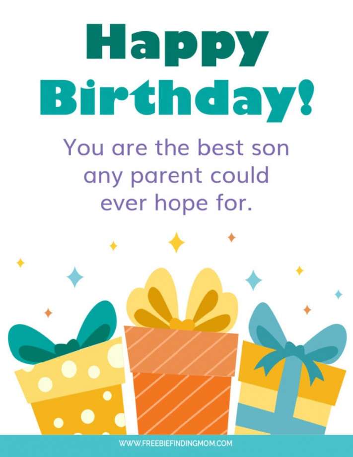 Free Printable Heart Touching Birthday Quotes for Son from Mom