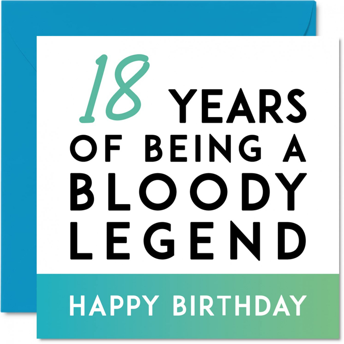 Funny Happy th Birthday Card Men and Women - Being A Legend - Eighteen  Birthday Card Him Your Son See more Funny Happy th Birthday Card Men and